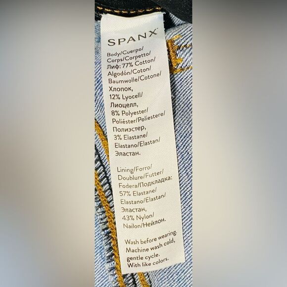 Spanx High Rise Ankle Skinny Stretch Denim Jeans Size L (12-14) EUC - Picture 8 of 12